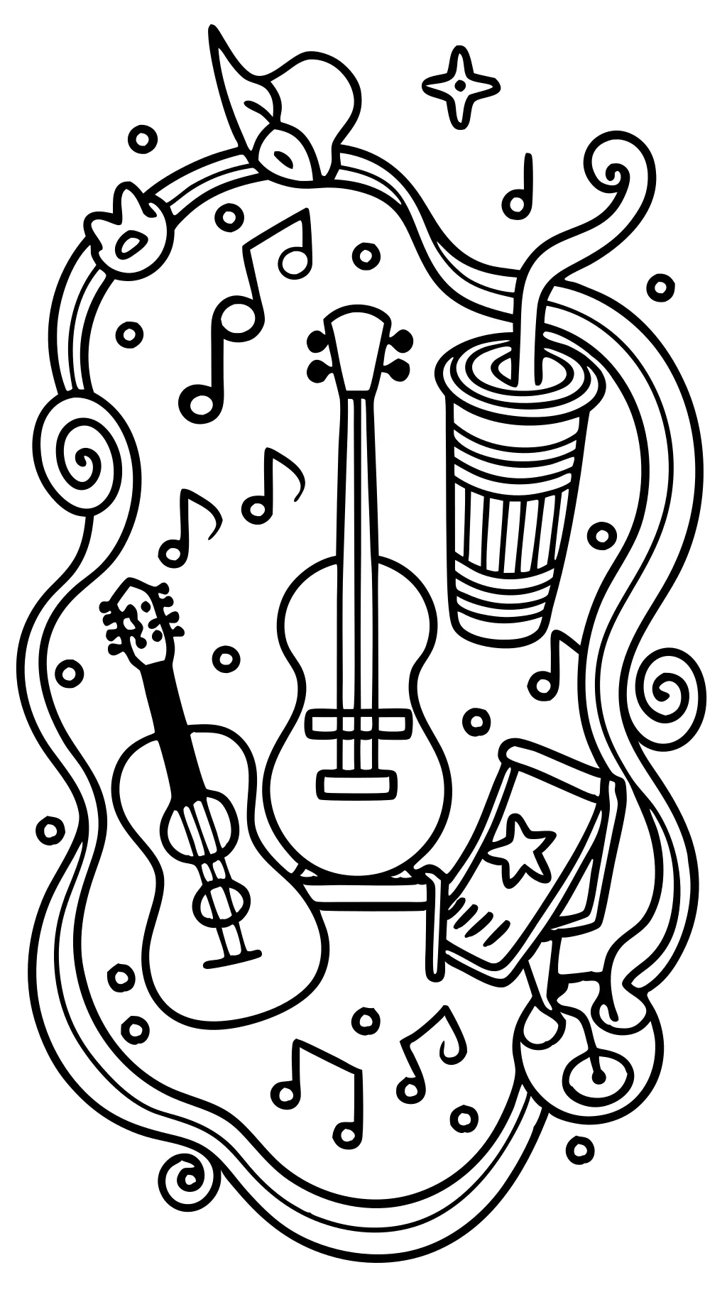 coloring music pages